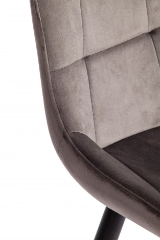 Стул ABRUZZO (mod. 8060) металл/вельвет, 52 х 63 85 см, светло-серый (HLR 24)/черный Tetchair 19232