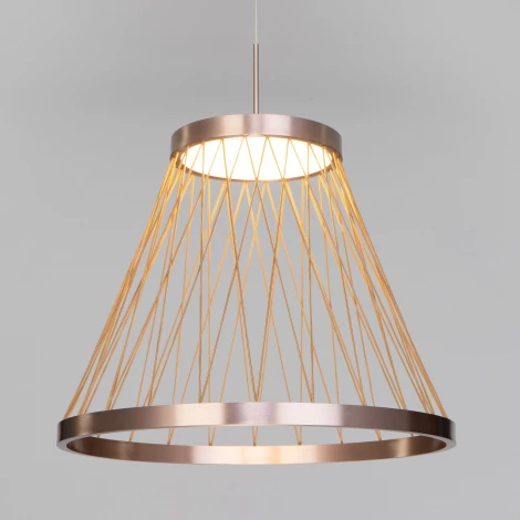 Подвесной светильник Eurosvet Cesta 40016/1 LED коричневый (220V, на проводе, круглые)