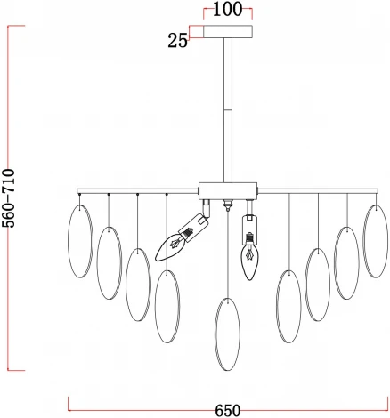 Потолочная люстра каскадная на штанге Freya Porto FR5104PL-06N (220V)