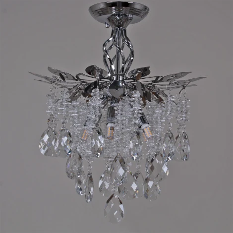 Потолочная люстра на штанге хрустальная Reluce 01108-0.3-340 CR (220V)