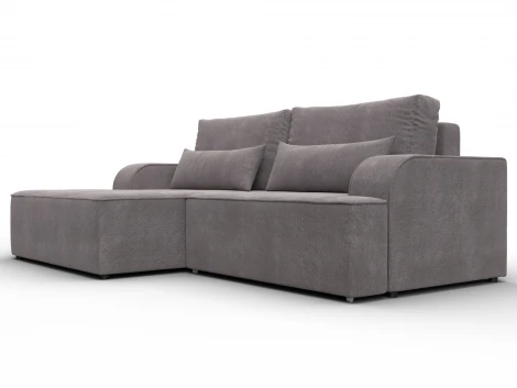 Диван угловой Лига-120 угол левый (ДСП,Брус,Фанера,ЛДС,Велюр/Бежевый) Лига Диванов 137288L