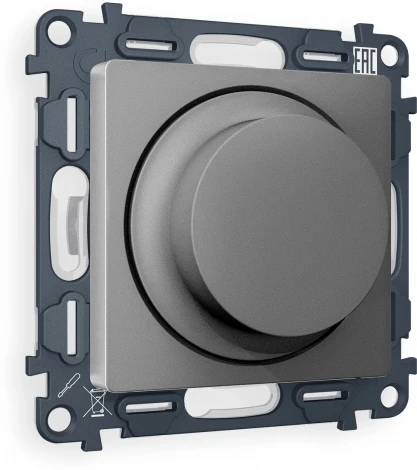 Комплект механизма Ambrella Volt светорегулятора универсального поворотно-нажимного ALFA MA655510 Антрацит серый 25-600W/LED 5-300W QUANT