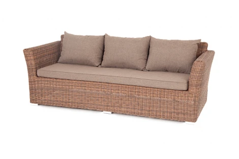 Диван из искусственного ротанга трехместный, цвет коричневый 4SIS Капучино YH-C3130W-3 brown