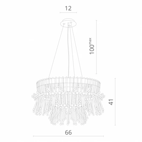 Подвесная люстра Divinare Vetro 7565/01 SP-7