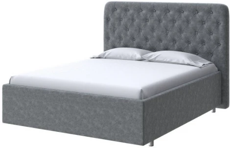 PROxSON Кровать Classic Large (Ткань: Велюр Gratta 4 Серый космос) 200x190