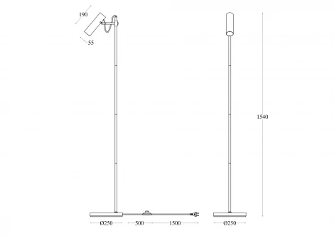 Торшер Maytoni Bansky MOD129FL-01W (220V, выключатель)