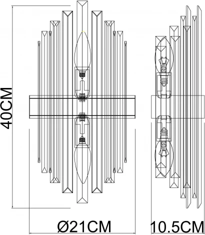Настенный светильник Arte Lamp Fedelta A1068AP-2PB