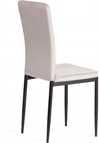 Обеденный стул Tetchair VERTER (Металл,Вельвет/Светло-серый,Черный)