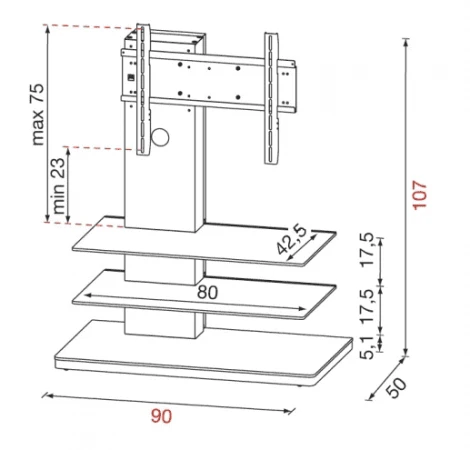 Тумба под телевизор SY 342 BI Munari