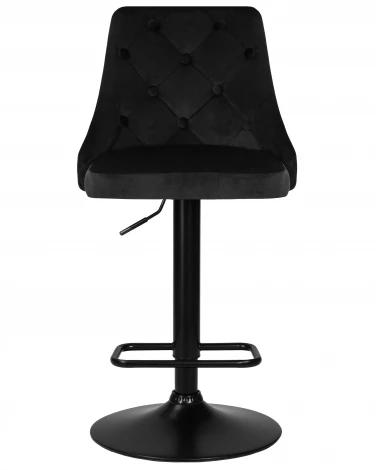 Стул барный DOBRIN JOSEPH BLACK (черный велюр (MJ9-101)) 5021_BlackBase-LM BLACK, цвет сиденья черный (MJ9-101), основания