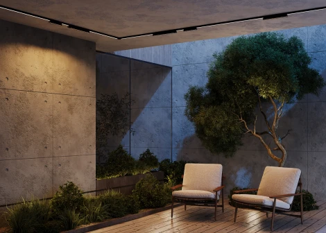 Уличный трековый светильник низковольтный LED 12W 48V Maytoni Points O-TR02-2-S-12WB3K