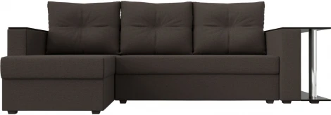 Диван угловой Атланта Лайт левый угол (Коричневый/Рогожка) Лига Диванов арт.121163L