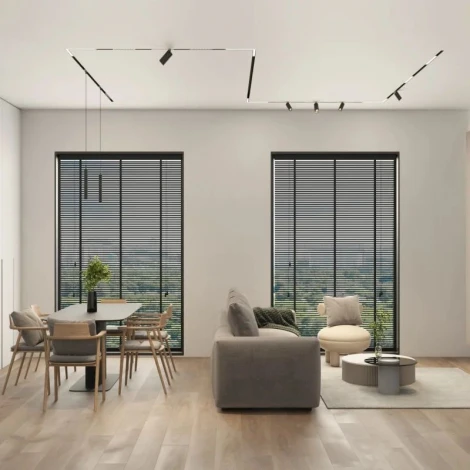 Трековый светильник однофазный 220V 10W Denkirs Simple Spot DK8108-BK (LED, круглые)