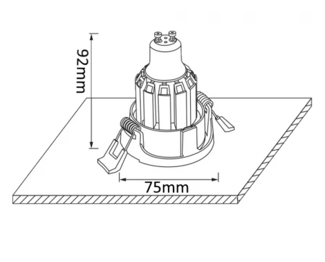 Встраиваемый точечный светильник Crystal Lux CLT 019 019C90 WH (220V, круглые)