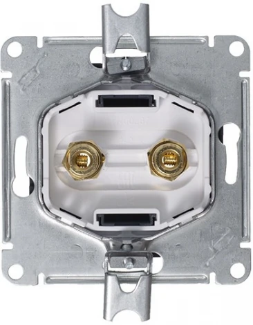 Акустическая розетка встраиваемая двойная (грифель) Systeme Electric AtlasDesign ATN000787