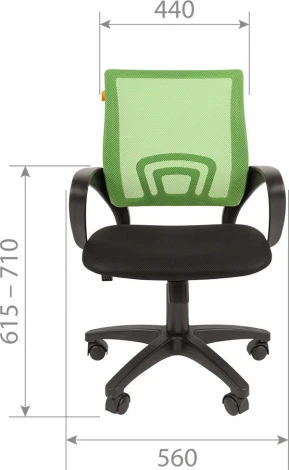 Компьютерное кресло CHAIRMAN 696 black (Пластик,Ткань,Сетка/Синий)