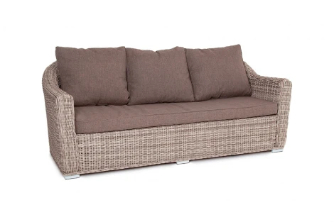 Диван из искусственного ротанга трехместный, цвет серый 4SIS Фабриция YH-C3059W-1 gray