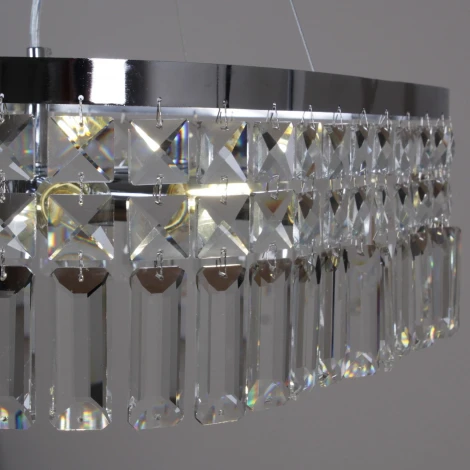 Подвесная люстра хрустальная Reluce 90320-0.4-06 CR (220V, на тросе)