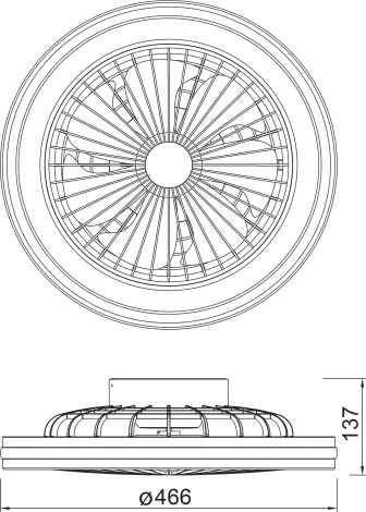 Потолочная люстра RGB светодиодная с вентилятором Mantra Gamer 8291 (220V, пульт управления, круглые)