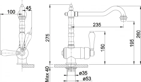 Смеситель Blanco Tradon 515990 для кухонной мойки