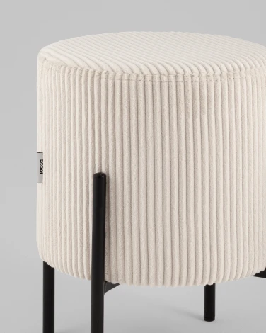 Пуф Stool Group Кейси велюр рельефный светло-серый арт.УТ000040014