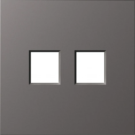 Накладка 2-я для розеток RJ45,TV,SAT, матовый титан Donel S08 DS86945