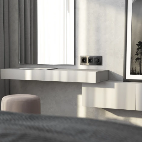 Рамка на 3 поста (черный, стекло) Werkel W0032448 (a063821)