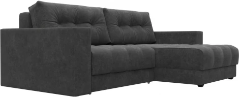 Диван угловой с декором Лига-049 НПБ Лига Диванов (Велюр) арт.128462