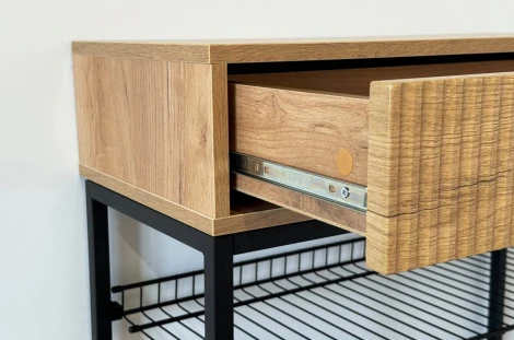 Обувница Вельвет Mebelson (ЛДСП,Металл/Дуб золотой,Черный) арт.173128,3325