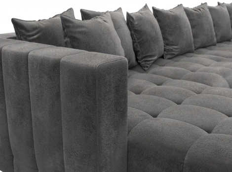 Диван П-образный Лига-052 НПБ Лонг Лига Диванов (Велюр) арт.128843