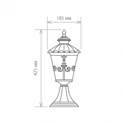 Наземный фонарь Elektrostandard Diadema черное золото GLYF-8046S
