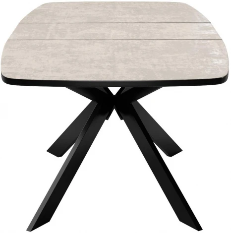 Стол DikLine B140 хромикс белый, опоры черные