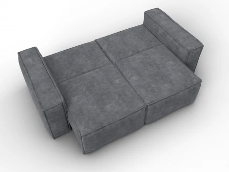 Диван прямой Лига-081 НПБ (ДСП/Пластик/Велюр/Темно-серый) Лига Диванов 130113