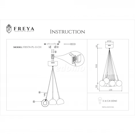 Подвесной светильник Freya Carmela FR5174-PL-11-CH
