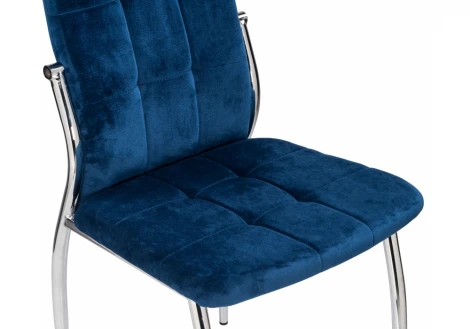 Обеденный стул на металлокаркасе Woodville Farini dark blue 11843