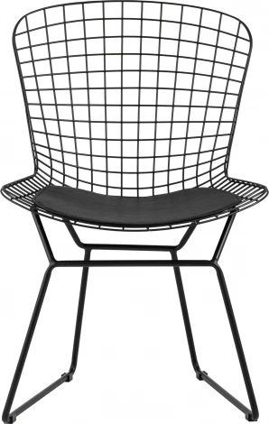 Стул обеденный Bertoia черный с черной подушкой 4 шт Stool Group (арт.УТ000037503)