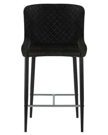 Стул полубарный CHRISTIAN'65 (черные ножки, черный велюр (V108-77))