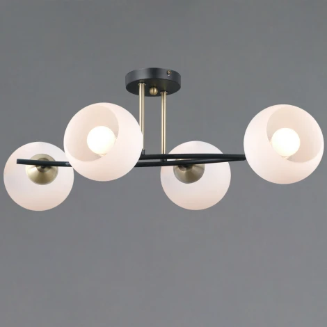 Потолочная люстра на штанге ILLUMICO IL0798-4CSQ-25 BK AB TRENTO (220V)