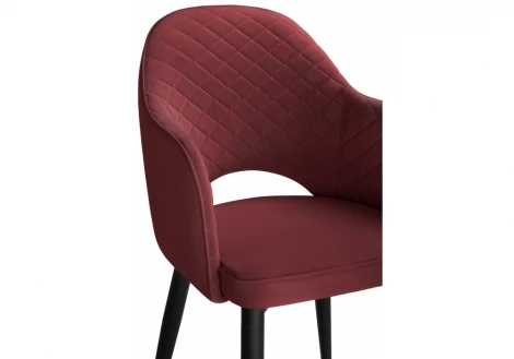 Обеденный стул на металлокаркасе Woodville Vener wine red / black 15091