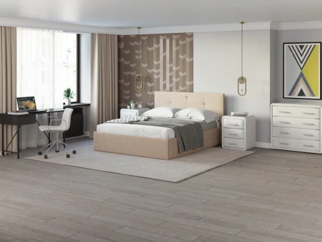 PROxSON Кровать Mono Plus (Ткань: Рогожка Тетра Ореховый) 140x200