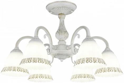 Потолочная люстра на штанге Arte Milano AM347410 347410/6 WT+G (220V)