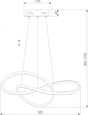 Подвесной светильник Eurosvet Wind 90312/1 черный (LED, 220V, на тросе)