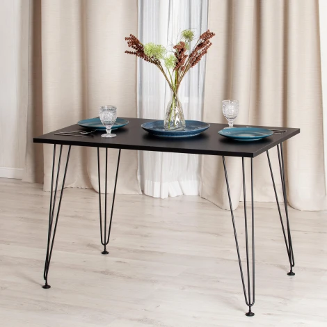 Стол STAR ЛДСП/металл, 110х70х75 см, черный топ/черные ножки Tetchair 19239