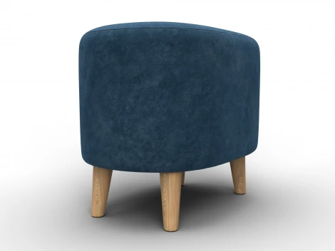 Пуф 003 (ДСП,Фанера/Дерево/Велюр/Синий) Лига Диванов 132498