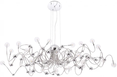 Подвесная люстра Crystal Lux MEDUSA SP30 CHROME (220V, на тросе, шарики)