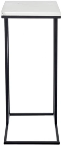 Придиванный столик Loft 50x30см, белый мрамор с черными ножками Bradex Home RF 0358
