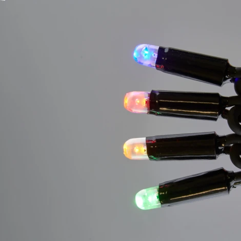 Гирлянда Бахрома светодиодная с эффектом мерцания 5м. соединяемая 300 светодиодов, красный, желтый, синий, зеленый свет Uniel ULD-B5007-300/TBK MULTI IP67