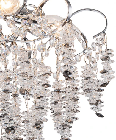 Потолочная люстра Escada Sardena 2106/5P Светильник на штанге 5х40Вт E14, металл/хрусталь, хром/прозрачный (220V)