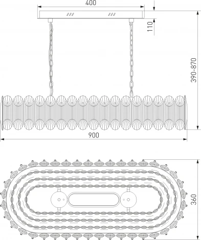 Подвесной светильник Bogate's Chaleur 423/1 (LED, 220V, на цепи)