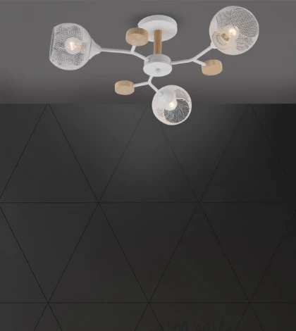 Потолочная люстра на штанге Seven Fires Maklen SF3385/3C-BK-WD